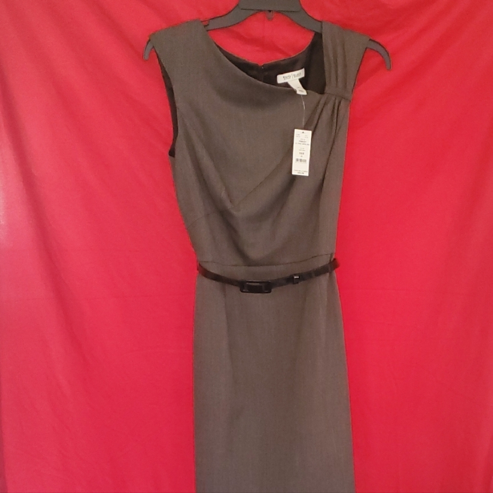 White House Black Market Charcoal Midi Dress